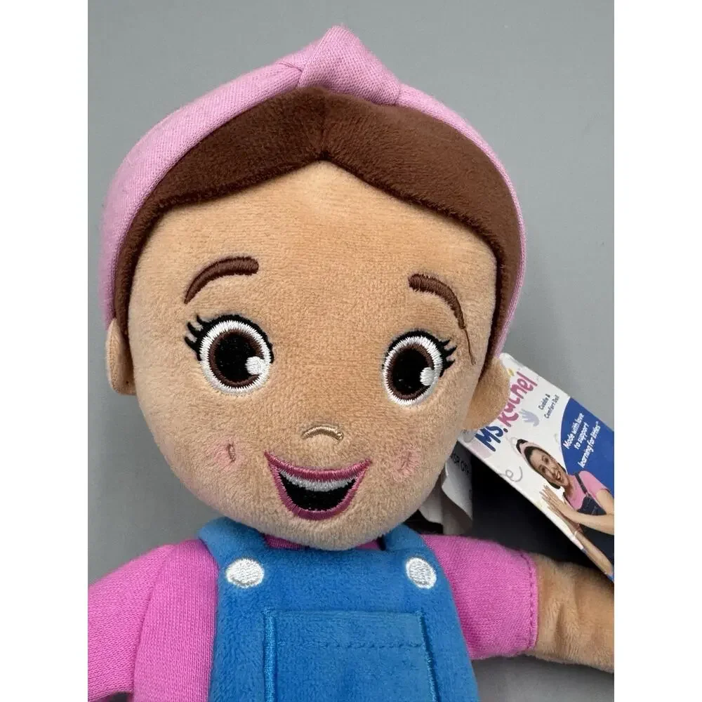 Ms. Rachel Doll Plush 10” Stuffed Toy In Pink Shirt & Blue Overalls GUND